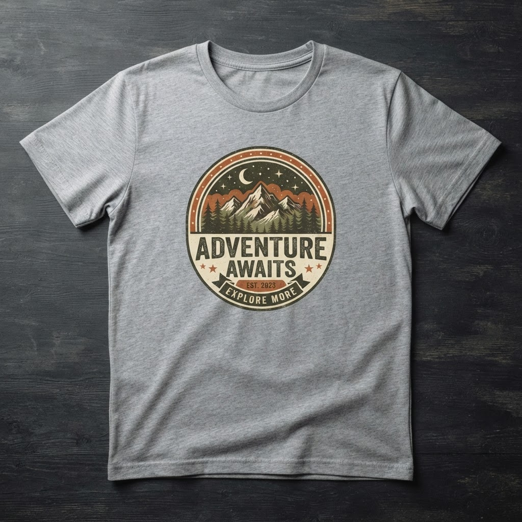 Camping t-shirt design created with Merch Designer