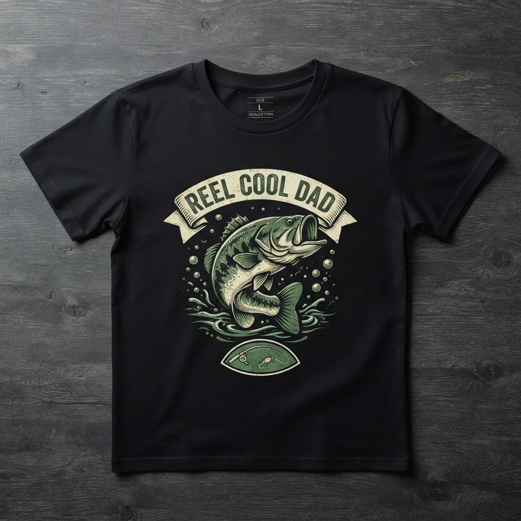 Fishing Dad t-shirt design created with Merch Designer