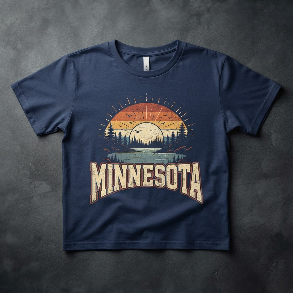 Minnesota t-shirt design created with Merch Designer